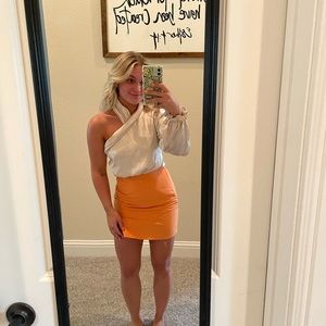 Silk one shoulder top